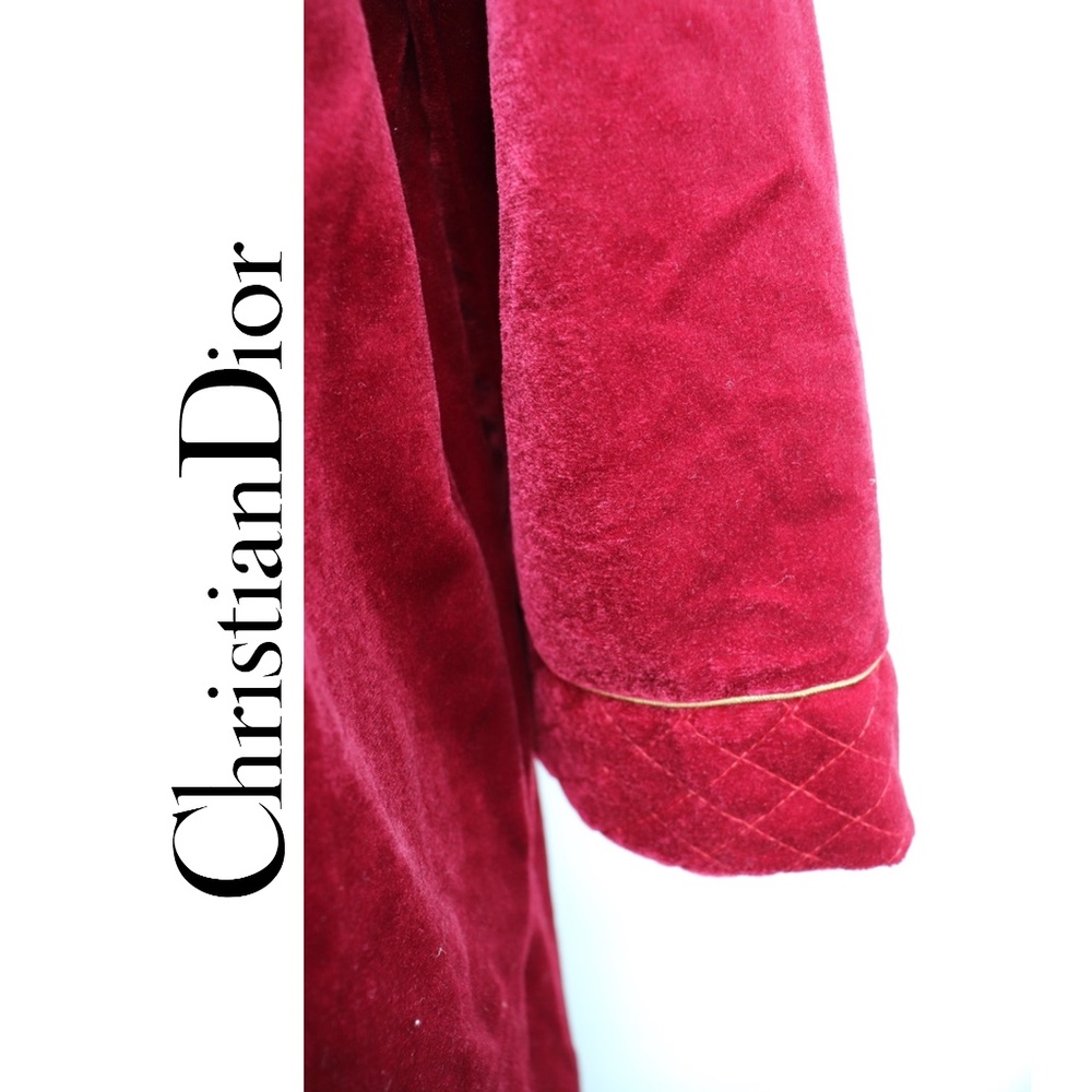 Dior Red Velvet Robe - Picture 3 of 10